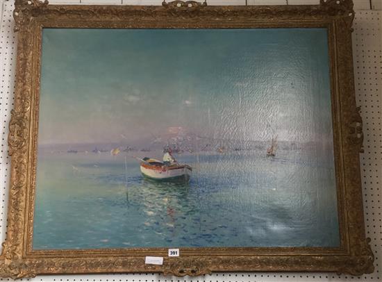 Oil on canvas, The Bay of Naples